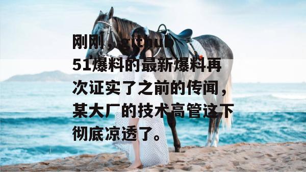 刚刚，github 51爆料的最新爆料再次证实了之前的传闻，某大厂的技术高管这下彻底凉透了。